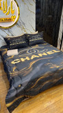 روتختی دونفره کتان پنبه ترک طرح CHANEL