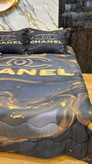 روتختی دونفره کتان پنبه ترک طرح CHANEL